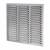 Hooded Louvre Vent - 305 x 305mm - 23750mm² Free Air Flow - Satin Chrome