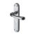 Satin Chrome Keyhole Lock Door Handles - Donna Range - 183 x 42mm