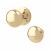 Polished Brass Round Rim Door Knob - 57mm Rose Diameter