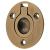 Round Flush Ring Cabinet Pull Handle - 38mm Diameter - Antique Brass