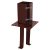 Fence Post Concrete in Shoe - Twin Bolt - 100 x 100mm - Brown Powder Coated