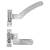 Heavy Duty Curved Rail Hook & Band Gate Hinge Kit - 300 x 40mm - Left Hand - Galv - Pair