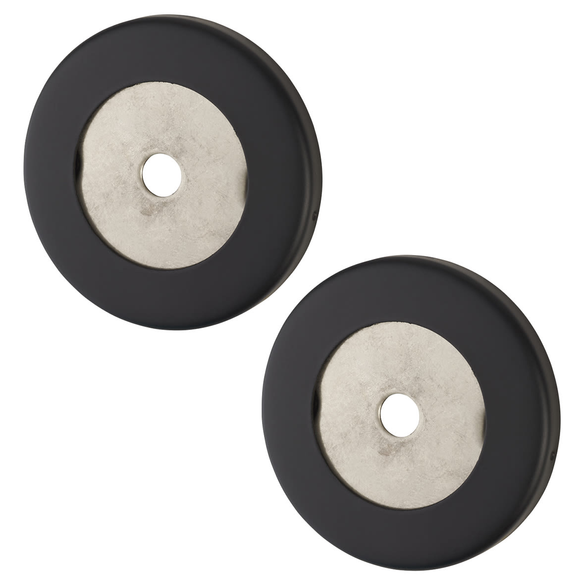 Matt Black Rose Set for 30mm Door Pull Handless - 52 x 6mm