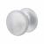 Satin Chrome Round Centre Door Knob - 80mm Rose Diameter