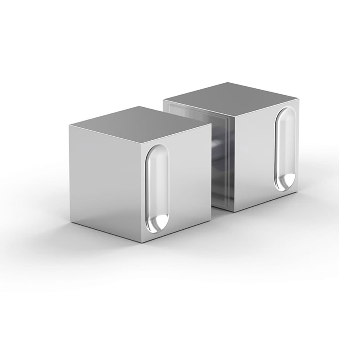 Shower Door Knob - Square - 30 x 30mm - Polished Chrome - Pair