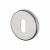 Escutcheon - 52mm Diameter - Keyhole - Polished Stainless Steel