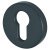 Nylon Escutcheon - 52mm Diameter - Euro - Anthracite Grey - Pair