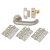 Satin Stainless Steel 22mm Return to Door Latch Door Handles on Rose Pack