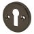 Escutcheon - 40mm Diameter - Keyhole - Black Nickel