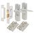 Satin Chrome Bathroom Lock Door Handles Pack - Rome Range