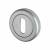 Brass Escutcheon - 50mm Diameter - Keyhole - Satin Chrome