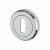 Brass Escutcheon - 50mm Diameter - Keyhole - Polished Chrome