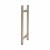 Satin Stainless Steel 19mm T-Bar Door Pull Handles - Back to Back - 229mm Centres