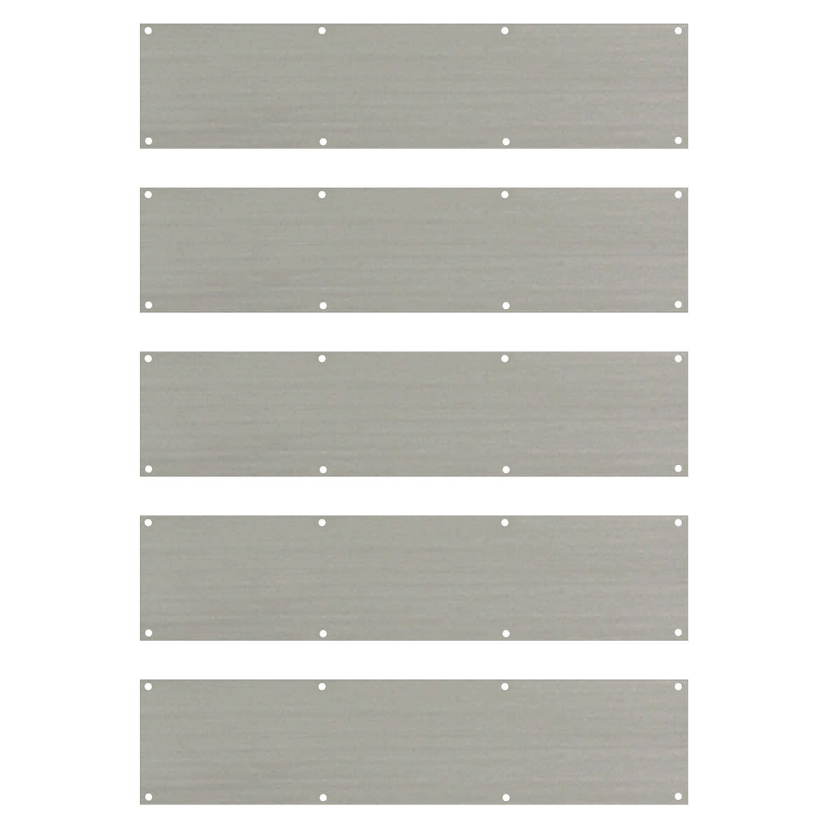 Stainless Steel Kick Plate Trade Pack - 900 x 150 x 1.2mm - 8 Screw Holes - Satin - Pack of 5