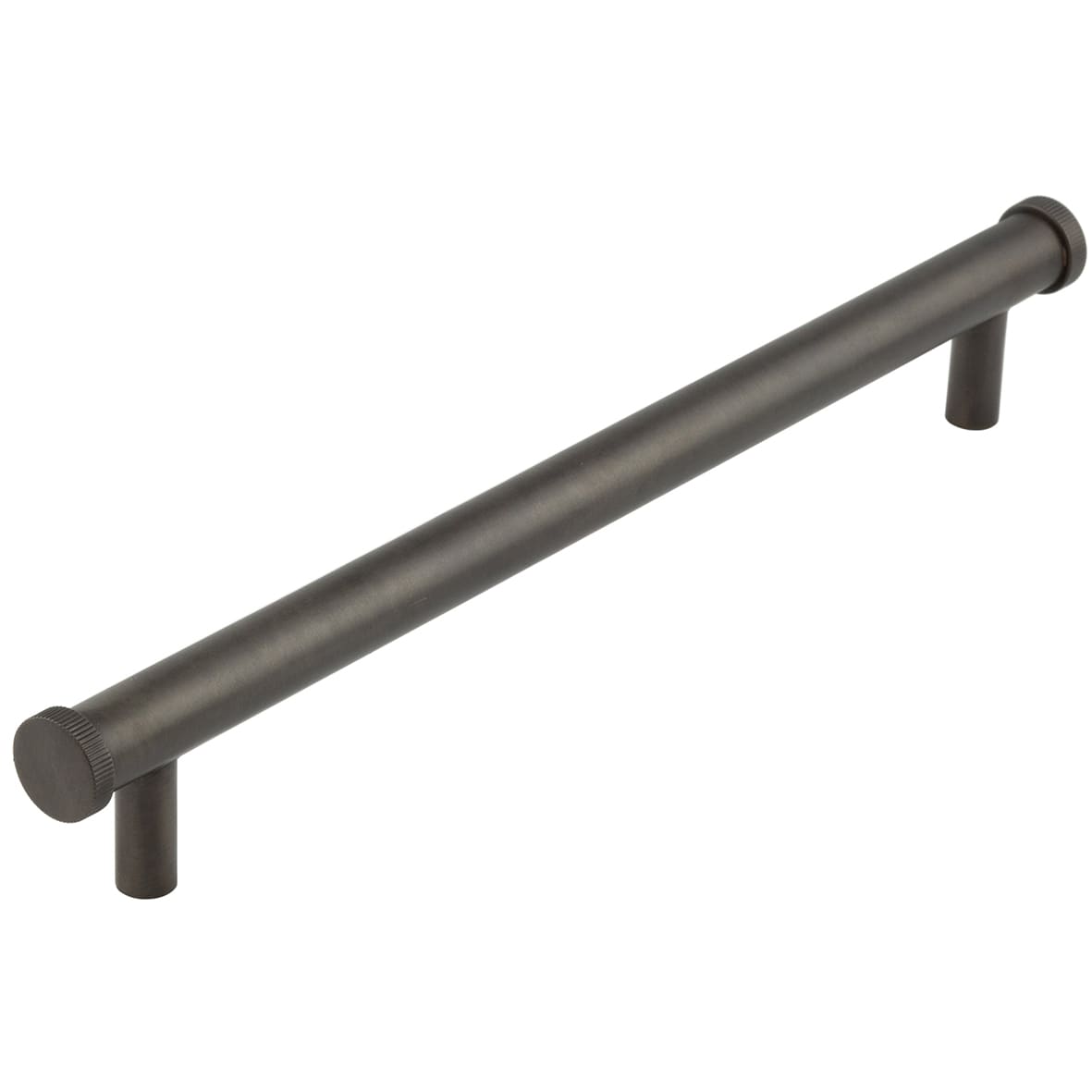 Thaxted 15mm Knurled T-Bar Cabinet Pull Handle - 224mm c/c - Dark Bronze