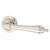 Satin Nickel Door Handles on Round Rose - Parisian Camille Range