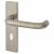 Satin Stainless Steel 19mm Return to Door Keyhole Lock Door Handles - Square - 57mm c/c