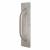 Satin Stainless Steel Anti-Ligature Infilled Door Pull Handle on Plate - Screw Fix - 300 x 75mm