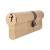 5 Pin 95mm Euro Double Cylinder - 40 + 55mm - Polished Brass - Keyed to Differ