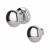 Polished Chrome Round Rim Door Knob - 56mm Rose Diameter