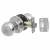 Polished Chrome Bala Hotel Passage Mortice Door Knobset - 65mm Rose Diameter