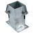 Flush Fit Bolt Down Fence Post Shoe - Bolt Secure - 100 x 100mm - Galvanised