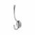 Victorian Light Duty Single Hat & Coat Hook - 125 x 51mm - Polished Chrome