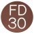 Fire Door Sign - Self Adhesive - 50mm Diameter - Rigid Plastic - Brown