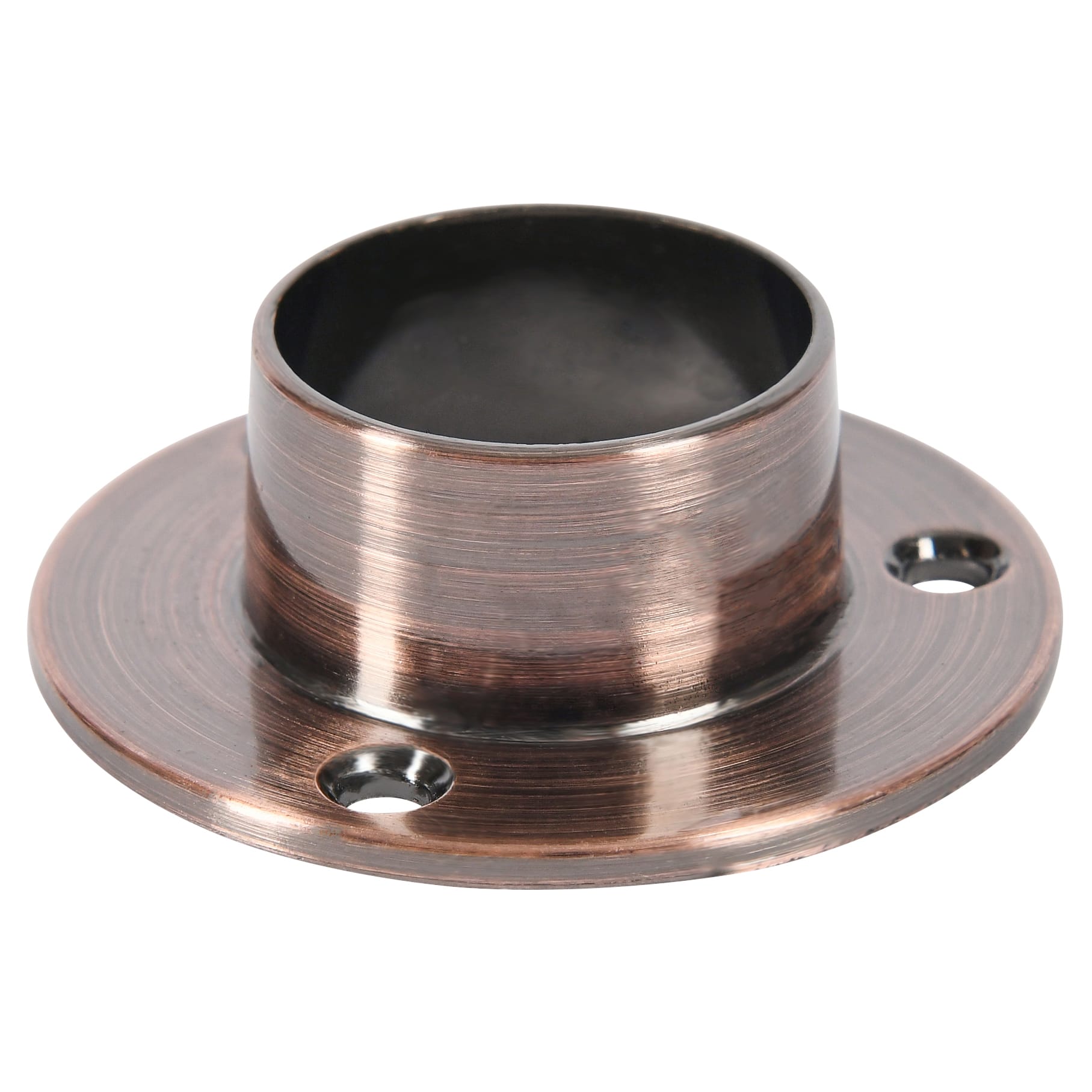 25mm Wardrobe Hanging Rail End Socket - Antique Copper