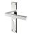 Brass Polished Chrome Euro Lock Door Handles - Stratus Range - 180 x 40mm