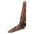 London Pattern Shelf Bracket - 125 x 100mm - Antique Copper