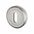 Marcus Escutcheon - 48mm Diameter - Keyhole - Satin Chrome