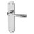 Polished Chrome Latch Door Handles - Sassari Range - 182 x 39mm