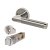 Polished/Satin Chrome Smartlatch Privacy Door Handles on Round Rose - Serena Range