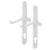White uPVC Scroll Multipoint Door Handles - 92mm c/c - LH - Balmoral Range