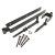 Heavy Duty Double Strap Gate Hinge Set - 600 x 90mm - Black Galvanised