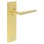 Satin Brass Fire Rated Latch Door Handles - Mayfair - 200 x 55mm