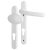 White uPVC Multipoint Lever/Pad Door Handles - 92mm c/c - Windsor Range