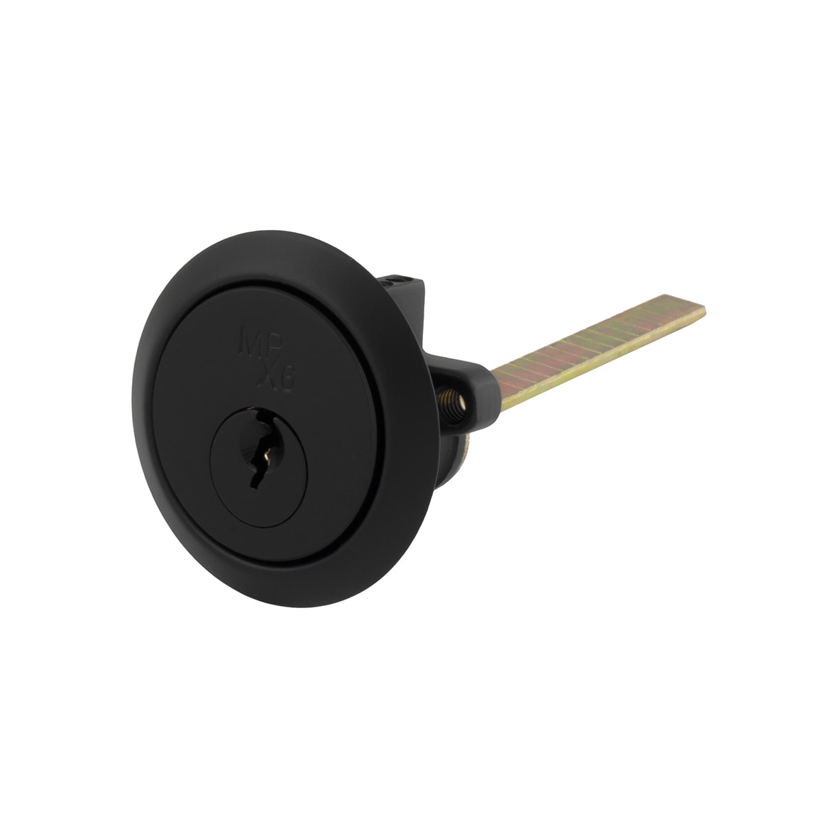 1 Star 6 Pin Replacement Rim Cylinder - Matt Black - Keyed to Differ