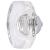 Oblong Glass Cabinet Knob - 45mm Diameter - Polished Chrome