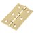 Double Steel Washered Butt Door Hinge - 75 x 50 x 2mm - Polished Brass - Pair