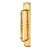 Polished Brass Offset Door Pull Handle on Plate - Screw Fix - 380 x 65mm