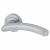 Satin Chrome Door Handles on Round Rose - Carina Range