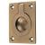 Rectangular Flush Ring Cabinet Pull Handle - 63 x 50mm - Antique Brass