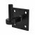 Heavy Duty Hook on Square Plate - 19mm Pin - Black Galvanised