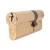 5 Pin 80mm Euro Double Cylinder - 30 + 50mm - Polished Brass - Keyed to Differ