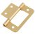 Flush Cabinet Hinge - 50 x 36 x 1mm - Polished Brass - Pack of 10 Pairs