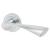 Satin Chrome Door Handles on Round Rose - Knightsbridge Range