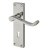 Polished Chrome Budget Scroll Keyhole Lock Door Handles - Mia Range - 153 x 42mm