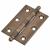Ball Tip Washered Butt Door Hinge - 75 x 50 x 2.5mm - Antique Brass - Pair